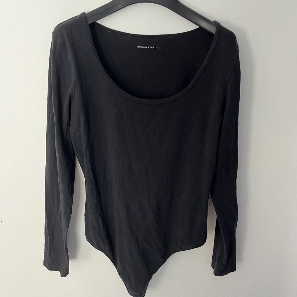 Abercrombie long sleeve black bodysuit